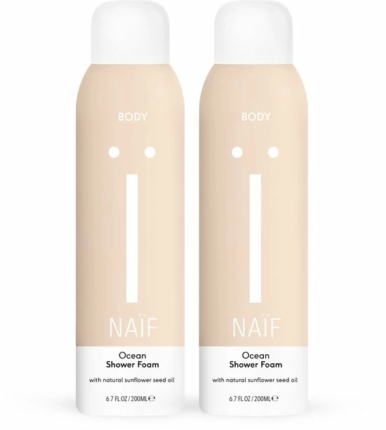 Beste Pirce ✔️ Naïf Ocean Doucheschuim - 2 X 200ml - Met Natuurlijke Ingrediënten 🥰 3 Beste Pirce ✔️ Naïf Ocean Doucheschuim - 2 X 200ml - Met Natuurlijke Ingrediënten 🥰