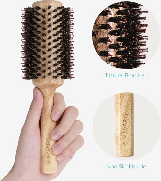 Flash-uitverkoop π― Navaris Ronde Haarborstels Met Wildzwijnhaar - Set Van 2 Stuks - Houten Borstels Met Natuurlijke Haren - Antistatisch En Hittebestendig - 2 Formaten β¨ 4 Flash-uitverkoop π― Navaris Ronde Haarborstels Met Wildzwijnhaar - Set Van 2 Stuks - Houten Borstels Met Natuurlijke Haren - Antistatisch En Hittebestendig - 2 Formaten β¨ - Afbeelding 2