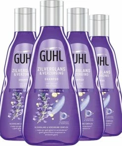 Uitgang 🔔 Guhl Zilverglans & Verzorging Shampoo - 4 X 250 Ml - Voordeelverpakking ❤️