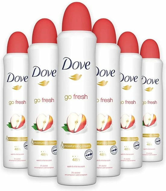 Goedkoopste ???? Dove Deo Spray XL – Go Fresh Apple & White Tea - Voordeelverpakking 6 X 250 Ml ???? 3 Goedkoopste ???? Dove Deo Spray XL – Go Fresh Apple & White Tea - Voordeelverpakking 6 X 250 Ml ????