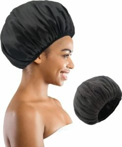 Goedkoopste 🧨 HomeShopXL 3 In 1 - Haarhanddoek Microvezel, Slaapmuts Satijn En Douchemuts In 1 - Zwart - Hoofdhanddoek Herbruikbaar Bonnet ❤️ -Oral-B Shop 550x658 1