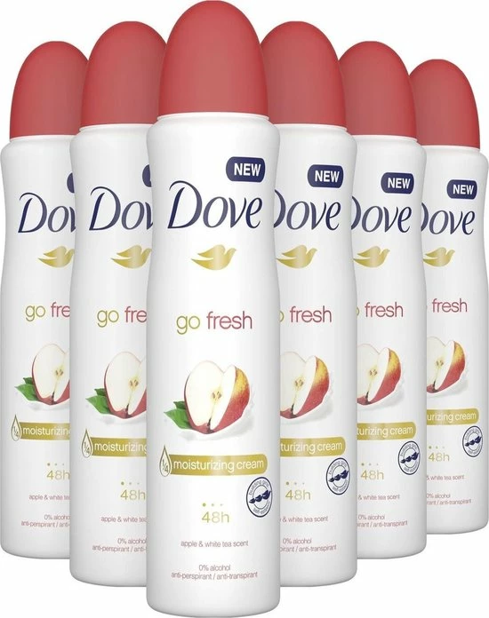 Goedkoopste ???? Dove Deo Spray XL – Go Fresh Apple & White Tea - Voordeelverpakking 6 X 250 Ml ???? 4 Goedkoopste ???? Dove Deo Spray XL – Go Fresh Apple & White Tea - Voordeelverpakking 6 X 250 Ml ???? - Afbeelding 2