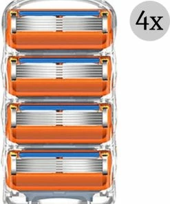 Beste deal 😀 TotalReplace 4x Scheermesjes - Compatibel Met Gillette Fusion Scheermes (5 Blades) Vervanging 🤩