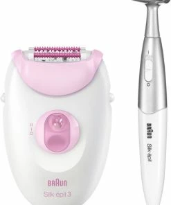 Uitgang ❤️ Braun Silk-épil 3 - SE3-321 Legs, Arms & Body: Epilator (20 Pincetten) Met Massagerollers + 👙 Bikini Trimmer - Kleur: Wit + Roze 🌟 -Oral-B Shop 550x720 3