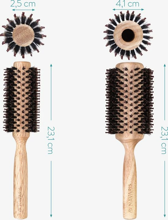 Flash-uitverkoop π― Navaris Ronde Haarborstels Met Wildzwijnhaar - Set Van 2 Stuks - Houten Borstels Met Natuurlijke Haren - Antistatisch En Hittebestendig - 2 Formaten β¨ 8 Flash-uitverkoop π― Navaris Ronde Haarborstels Met Wildzwijnhaar - Set Van 2 Stuks - Houten Borstels Met Natuurlijke Haren - Antistatisch En Hittebestendig - 2 Formaten β¨ - Afbeelding 6
