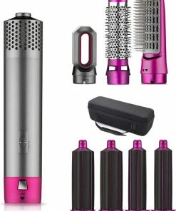 Promo 😉 Wenyi Airwrap Krultang 7-in-1 - Hairwrap En Airstyler - Föhn Borstel - Met Handige Reiskoffer 🔔