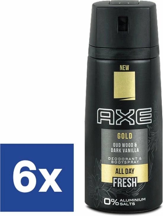Groothandel ???? Axe Deodorant Spray Gold - 6 X 150 Ml ???? 3 Groothandel ???? Axe Deodorant Spray Gold - 6 X 150 Ml ????