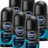 Begroting ✔️ NIVEA MEN Deep Black Carbon Beat Roll-On - Anti-transpirant - Voordeelverpakking 6 X 50 Ml 🛒 -Oral-B Shop 550x736
