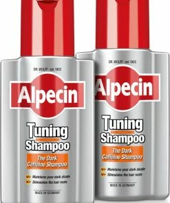 Uitgang ✔️ Alpecin Tuning Shampoo 2x 200ml | Behoudt Natuurlijke Haarkleur En Ondersteunt Haargroei | Donkere Cafeïne Shampoo Om Grijze Haren 💯