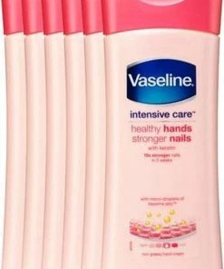 Beste deal ⌛ Vaseline Healthy Hands & Stronger Nails - 6 X 200 Ml - Handcrème - Voordeelverpakking ⌛