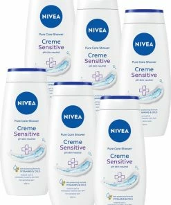 Beste deal 😀 NIVEA Douche Crème Sensitive - 250 Ml - Douchecrème - 6 St - Voordeelverpakking 🔥