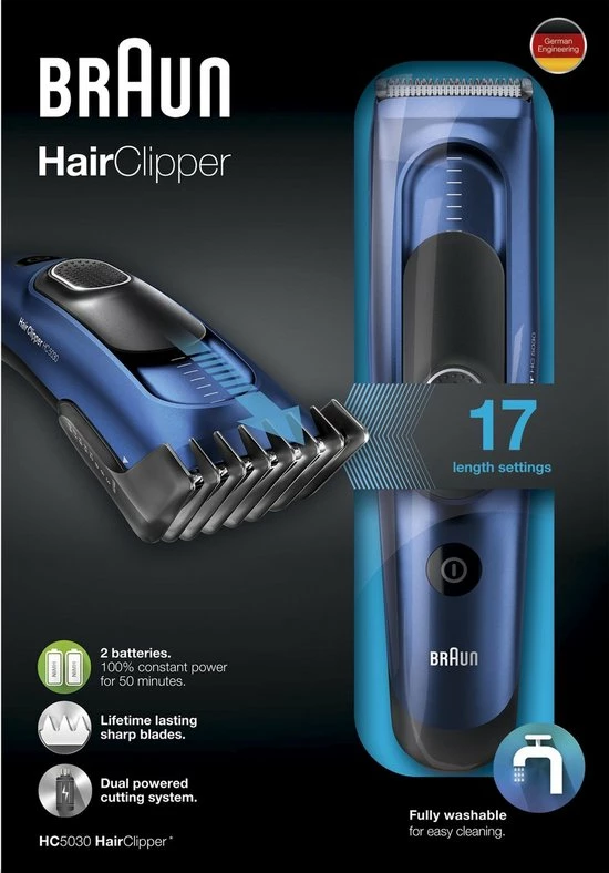 Kopen β¨ Braun HC5030 Haartrimmer - Oplaadbaar - Zwart - Blauw π 7 Kopen β¨ Braun HC5030 Haartrimmer - Oplaadbaar - Zwart - Blauw π - Afbeelding 5